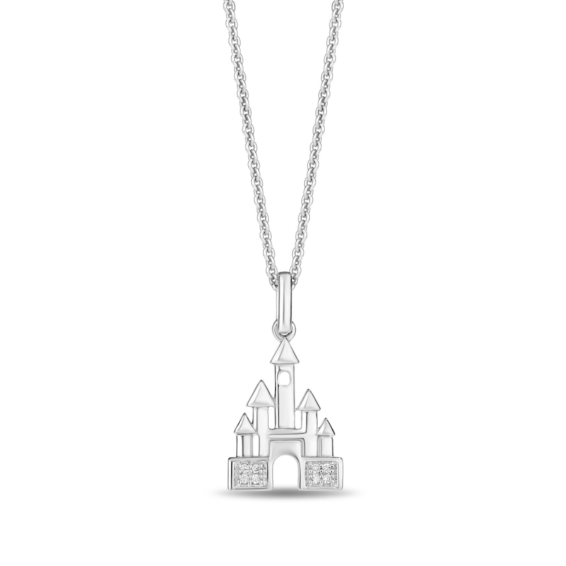 Main Image 2 of Enchanted Disney Majestic Princess 1/20 CT. T.W. Diamond Pendant and Earrings Set in Sterling Silver