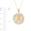 Thumbnail Image 2 of #15 Quinceañera Medallion Pendant in 14K Tri-Tone Gold