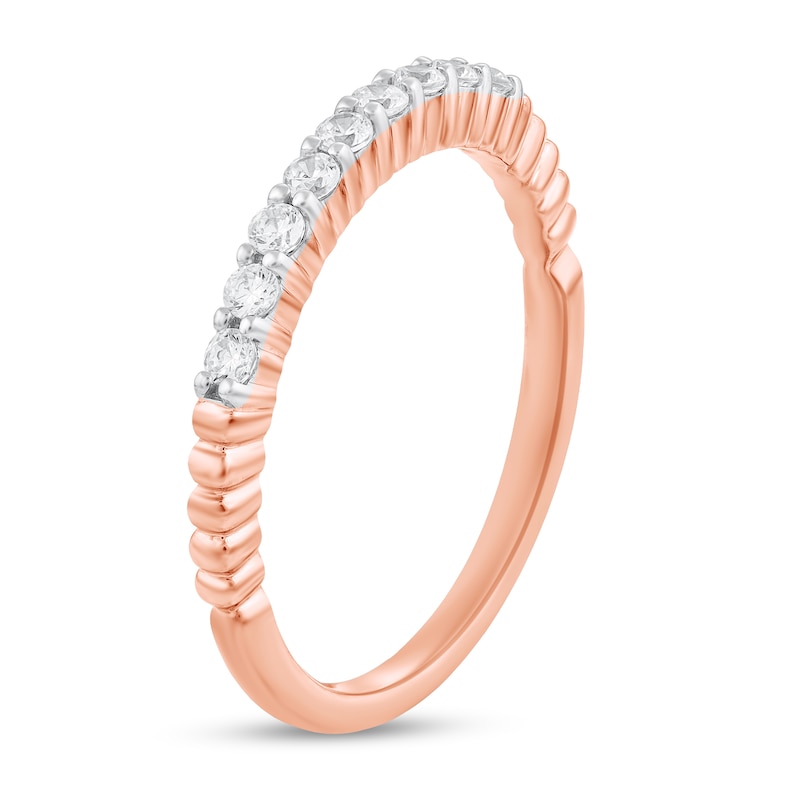 Main Image 2 of 1/4 CT. T.W. Diamond Band in 10K Rose Gold