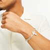 Thumbnail Image 2 of Men's 2 CT. T.W. Diamond Gothic-Style Cross Infinity Chain Link Bracelet in 10K Gold - 8.5&quot;