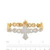 Thumbnail Image 2 of Men's 2 CT. T.W. Diamond Gothic-Style Cross Infinity Chain Link Bracelet in 10K Gold - 8.5"