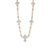 Thumbnail Image 0 of Men's 5 CT. T.W. Diamond Gothic-Style Cross with Beads Necklace in 10K Gold - 22"