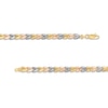 Thumbnail Image 2 of Heart Link Bracelet in 14K Tri-Tone Gold