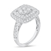 Thumbnail Image 1 of 1-1/2 CT. T.W.Diamond Double Cushion Frame Engagement Ring in 10K White Gold