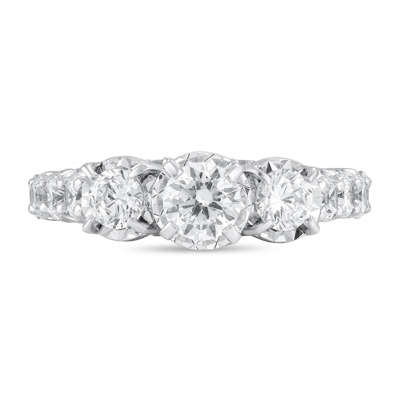 1-3/4 CT. T.W. Diamond Three Stone Engagement Ring in 14K White Gold