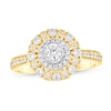 Thumbnail Image 0 of 3/4 CT. T.W. Diamond Starburst Frame Engagement Ring in 10K Gold