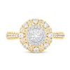 Thumbnail Image 2 of 3/4 CT. T.W. Diamond Starburst Frame Engagement Ring in 10K Gold