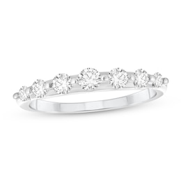 1/2 CT. T.W. Diamond Seven Stone Band in 10K White Gold