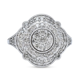 1 CT. T.W. Multi-Diamond Framed Engagement Ring in 10K White Gold