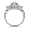 Thumbnail Image 2 of 1 CT. T.W. Multi-Diamond Framed Engagement Ring in 10K White Gold