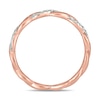 Thumbnail Image 3 of 1/6 CT. T.W. Diamond Twist Stackable Band in 10K Rose Gold