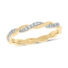 Thumbnail Image 1 of 1/6 CT. T.W. Diamond Twist Stackable Band in 10K Gold