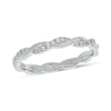 Thumbnail Image 1 of 1/6 CT. T.W. Diamond Twist Stackable Band in 10K White Gold