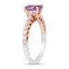 Thumbnail Image 2 of Enchanted Disney Rapunzel Oval Light Purple Amethyst and 3/8 CT. T.W. Diamond Engagement Ring in 14K Two-Tone Gold
