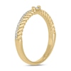 Thumbnail Image 2 of 1/6 CT. T.W. Baguette-Cut and Round Diamond Rope Edge Double Row Stackable Band in 10K Gold