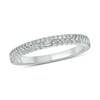 Thumbnail Image 1 of 1/6 CT. T.W. Baguette-Cut and Round Diamond Rope Edge Double Row Stackable Band in 10K White Gold