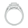 Thumbnail Image 3 of 2 CT. T.W. Oval-Shaped Multi-Diamond Double Frame Twist Shank Engagement Ring in 10K White Gold