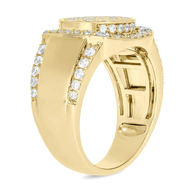 Main Image 2 of 1-1/2 CT. T.W. Multi-Diamond Cushion Frame Ring in 10K Gold