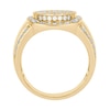 Thumbnail Image 3 of 1-1/2 CT. T.W. Multi-Diamond Cushion Frame Ring in 10K Gold