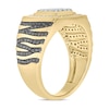 Thumbnail Image 2 of 1 CT. T.W. Cushion-Shaped Multi-Diamond Frame Zig-Zag Shank Ring in 10K Gold