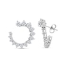 Thumbnail Image 1 of 2 CT. T.W. Diamond Starburst Open Stud Earrings in 14K White Gold