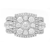 Thumbnail Image 0 of 3 CT. T.W. Multi-Diamond Cushion-Framed Engagement Ring in 10K White Gold