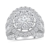 Thumbnail Image 0 of 4 CT. T.W. Multi-Diamond Framed Engagement Ring in 10K White Gold