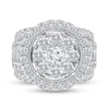 Thumbnail Image 3 of 4 CT. T.W. Multi-Diamond Framed Engagement Ring in 10K White Gold