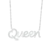 Thumbnail Image 0 of 1/10 CT. T.W. Diamond "Queen" Necklace in Sterling Silver