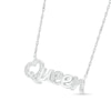 Thumbnail Image 1 of 1/10 CT. T.W. Diamond "Queen" Necklace in Sterling Silver