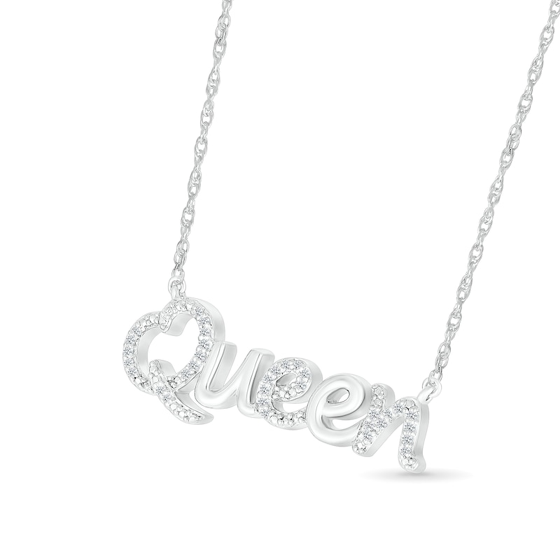1/10 CT. T.W. Diamond "Queen" Necklace in Sterling Silver