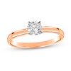 Thumbnail Image 1 of 1/2 CT. Certified Diamond Solitaire Engagement Ring in 14K Rose Gold (J/I1)