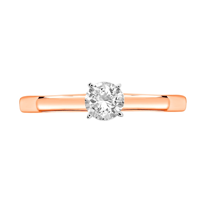 Main Image 3 of 1/2 CT. Certified Diamond Solitaire Engagement Ring in 14K Rose Gold (J/I1)