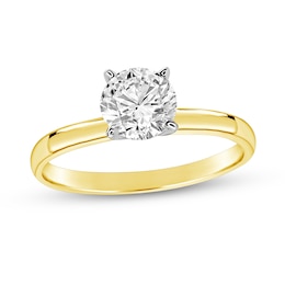 1 CT. Certified Diamond Solitaire Engagement Ring in 14K Gold (J/I1)