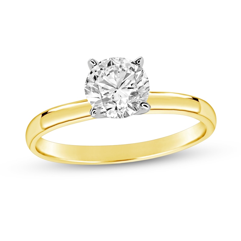 Main Image 1 of 1 CT. Certified Diamond Solitaire Engagement Ring in 14K Gold (J/I1)