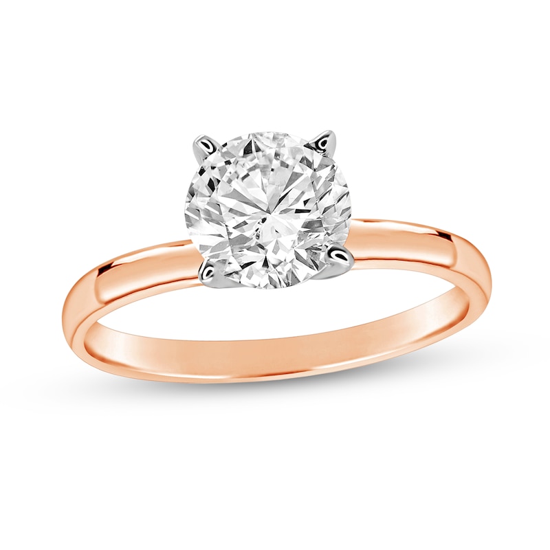 Main Image 1 of 1-1/5 CT. Certified Diamond Solitaire Engagement Ring in 14K Rose Gold (J/I1)