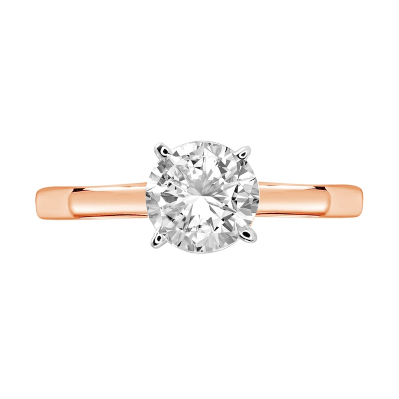 Main Image 2 of 1-1/5 CT. Certified Diamond Solitaire Engagement Ring in 14K Rose Gold (J/I1)