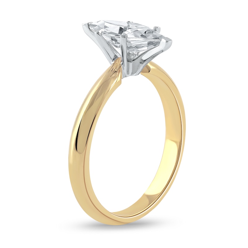 Main Image 2 of 1 CT. Certified Marquise Lab-Created Diamond Solitaire Engagement Ring in 14K Gold (F/VS2)