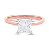 Thumbnail Image 3 of 1-1/2 CT. Certified Princess-Cut Lab-Created Diamond Solitaire Engagement Ring in 14K Rose Gold (F/VS2)