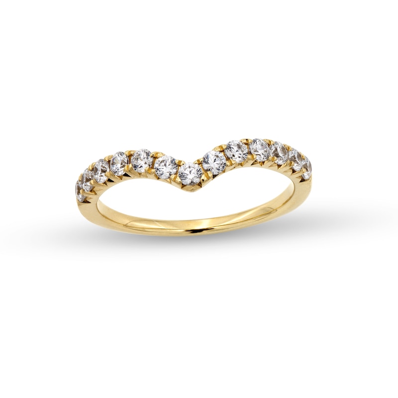 Main Image 1 of 1/2 CT. T.W. Certified Lab-Created Diamond Contour Anniversary Band in 14K Gold (F/VS2)