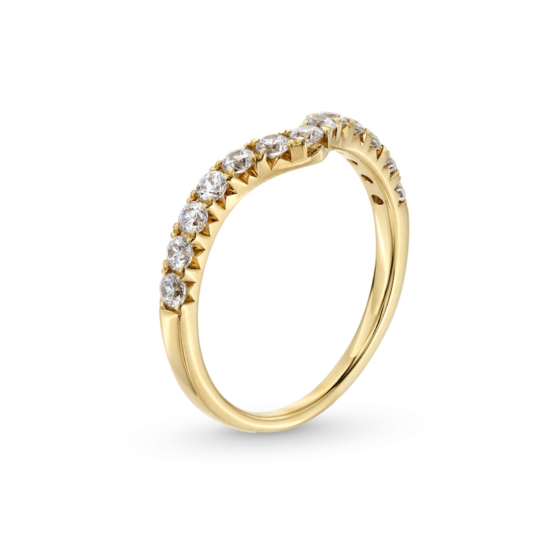 Main Image 3 of 1/2 CT. T.W. Certified Lab-Created Diamond Contour Anniversary Band in 14K Gold (F/VS2)