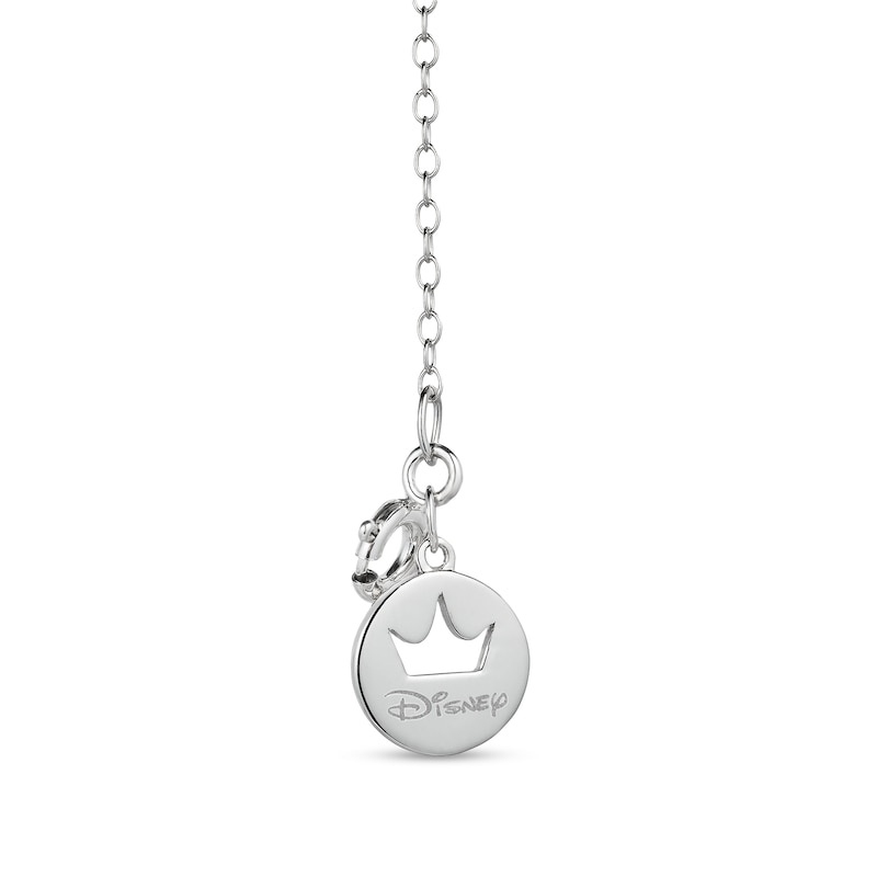 Main Image 2 of Enchanted Disney Belle 1/5 CT. T.W. Diamond Rose Heart Frame Pendant in Sterling Silver and 10K Rose Gold - 19&quot;