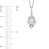 Thumbnail Image 3 of Enchanted Disney Majestic Princess White Topaz and Diamond Crown Pendant and Stud Earrings Set in Sterling Silver - 19”