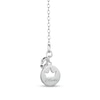 Thumbnail Image 2 of Enchanted Disney Belle 1/4 CT. T.W. Diamond Rose Chevron Necklace in Sterling Silver and 10K Rose Gold