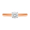 Thumbnail Image 3 of 1/3 CT. Diamond Solitaire Engagement Ring in 14K Rose Gold (J/I2) - Size 7