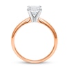 Thumbnail Image 2 of 1 CT. Certified Princess-Cut Diamond Solitaire Engagement Ring in 14K Rose Gold (J/I2) - Size 7