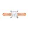 Thumbnail Image 3 of 1 CT. Certified Princess-Cut Diamond Solitaire Engagement Ring in 14K Rose Gold (J/I2) - Size 7