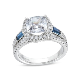 TRUE Lab-Created Diamonds by Vera Wang Love 2 CT. T.W. Cushion Framed Engagement Ring in 14K White Gold (F/VS2)