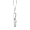 Thumbnail Image 3 of 1 CT. T.W. Diamond Double Drop Pendant in 14K White Gold - 19&quot;