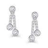 Thumbnail Image 3 of 3/8 CT. T.W. Diamond Double Drop Earrings in 14K White Gold